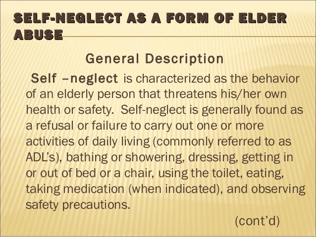 the neglect of the elderly the neglect of the elderly